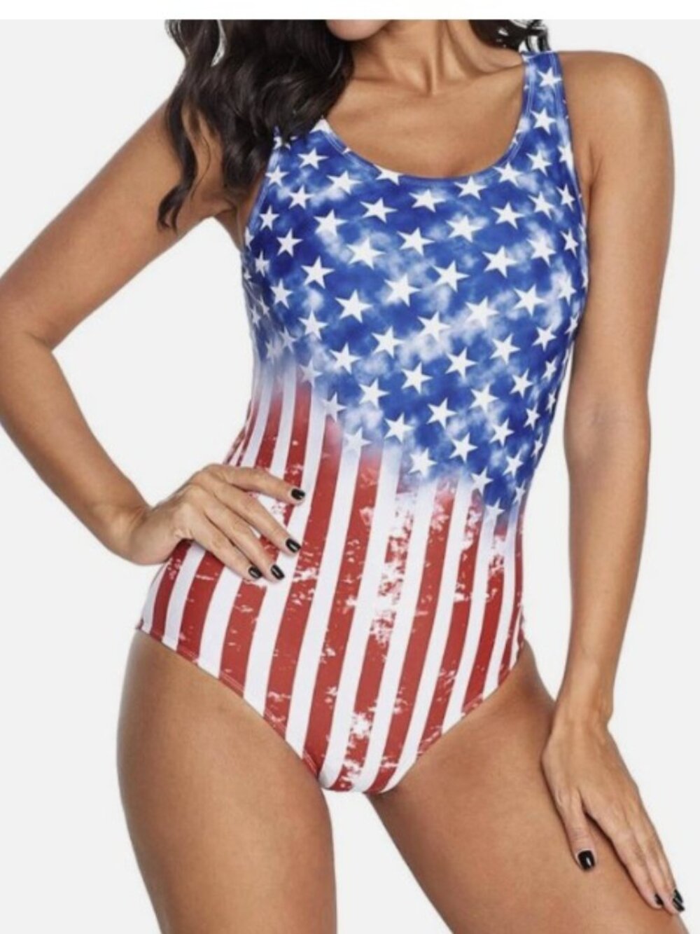 Unbranded Women's Large NWOT Red White & Blue Patriotic One Piece Swimsuit